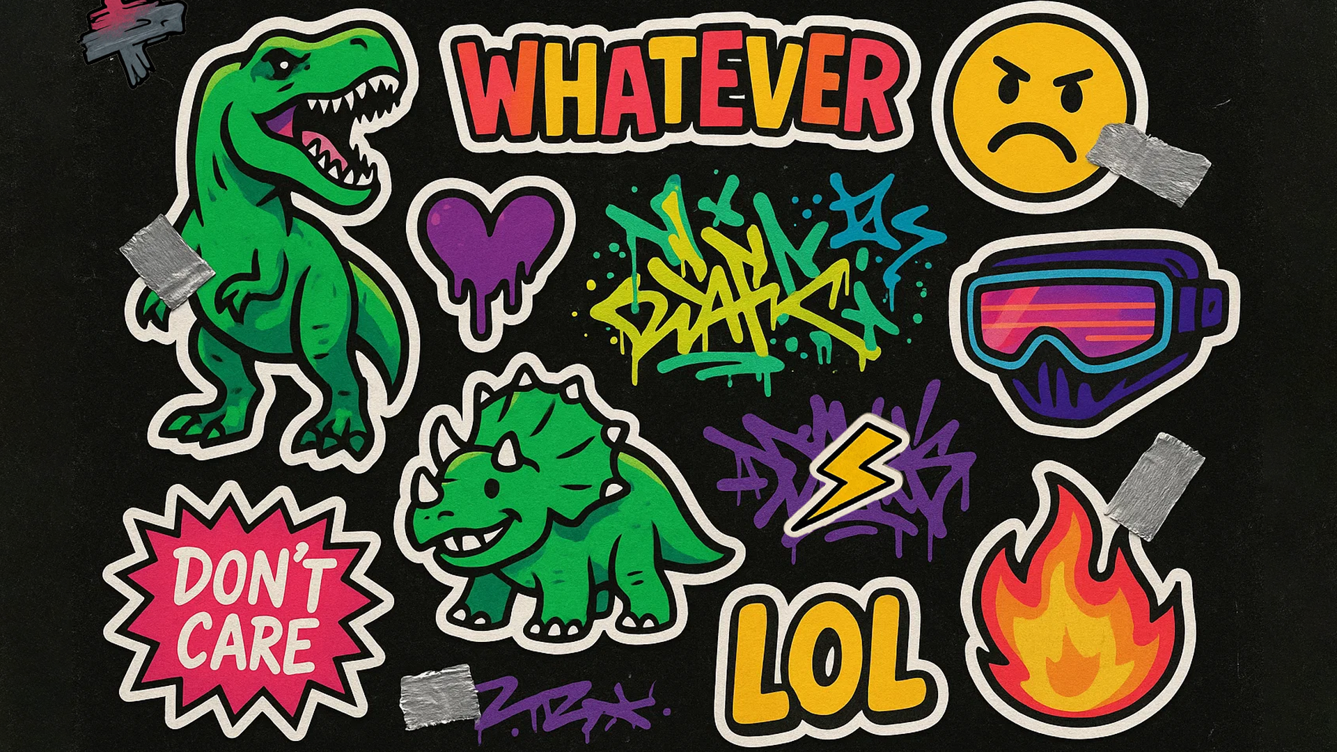 Layered stickers background